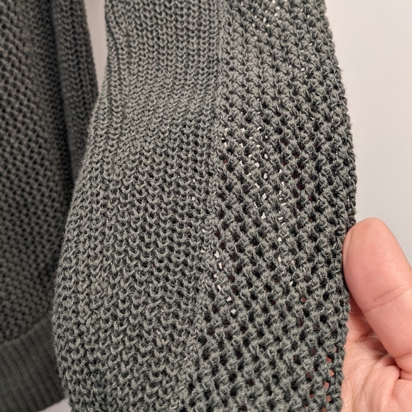 Athleta green open knit sweater fisherman - Picture 3 of 6